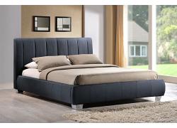4ft6 Double Braun Linen Fabric Upholstered Grey Bed Frame 1
